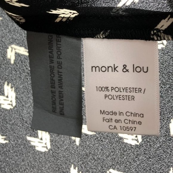 Monk & Lou NWT Black and White Elise Camisole Arrow Pattern Size XS - Picture 8 of 15